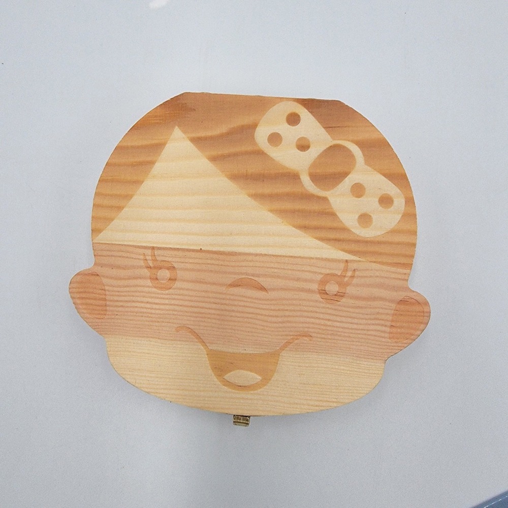 Baby Tooth Box Wooden Kids Keepsake Organizer‎ Gift for Baby Teeth New